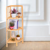 Corner Shelf/Shelving Rack Unit Display Stand Decoration Plants Natural Wood