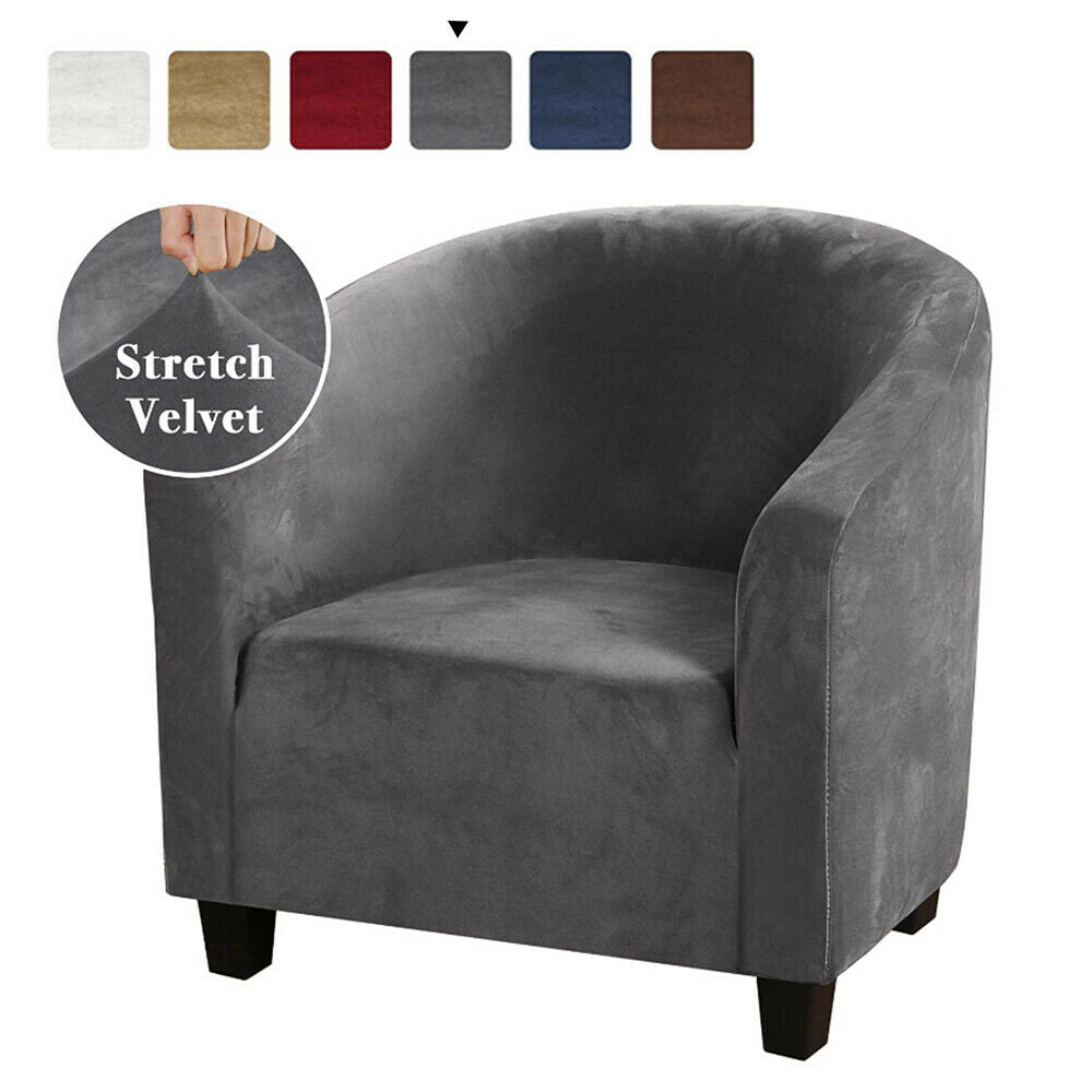 Tub Chair Covers Slipcovers Elastic Polyester Fabric Armchair Sofa Seat Covers
