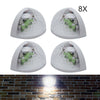 8x SUPER BRIGHT SOLAR POWERED DOOR FENCE WALL LIGHTS LED OUTDOOR GARDEN LIGHTING