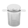 304 Stainless Steel Tea Infuser Mesh Strainer Lid Drip Tray Brew-in-Mug