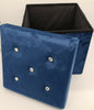 Soft Velvet Diamante Ottoman Folding Storage Box Footstool Seat new colour