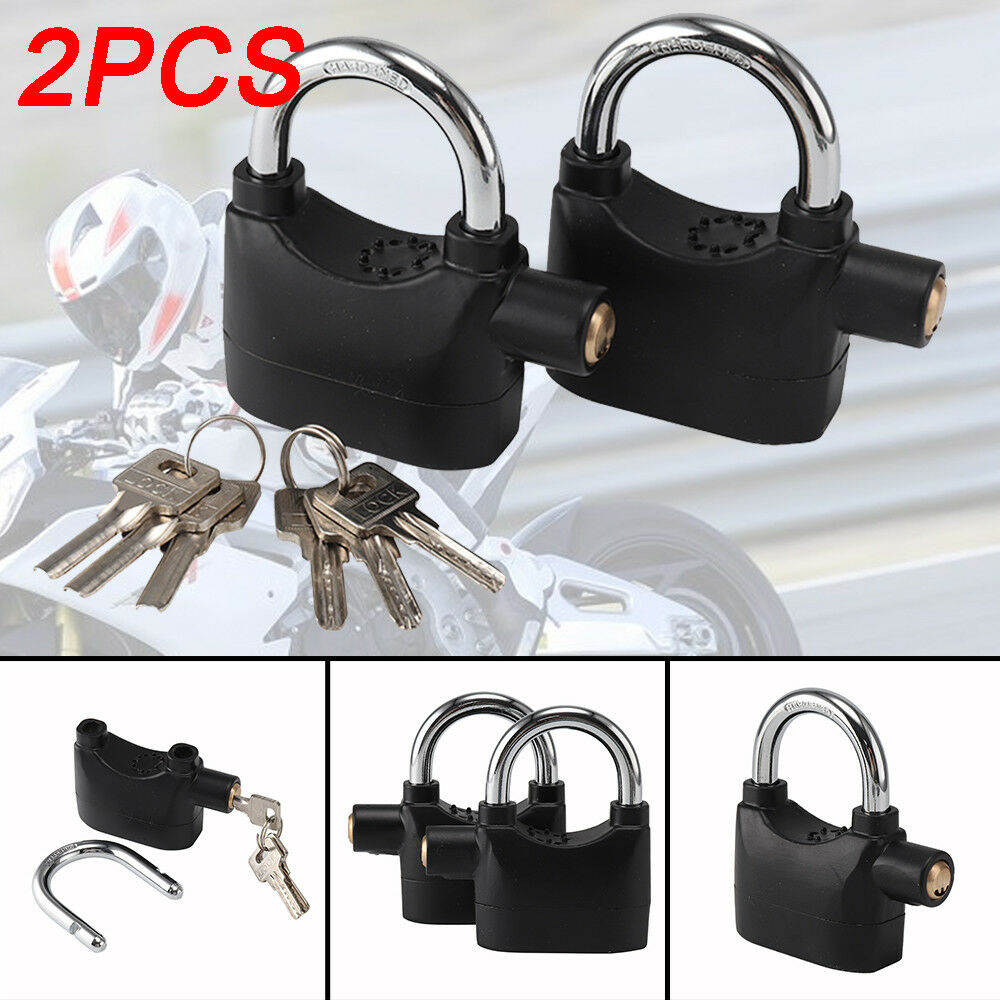 2x Motorbike Anti Theft Alarm Lock Motion Sensor Security Waterproof Bike