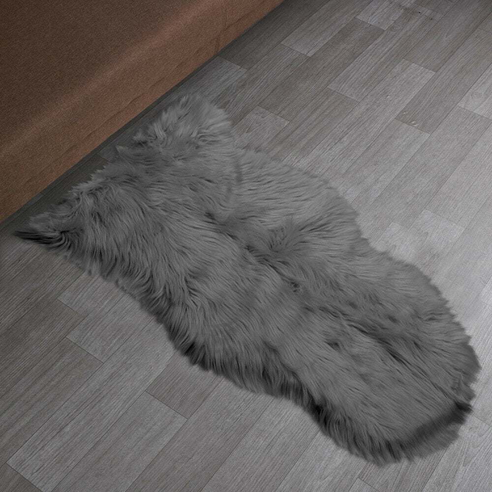 Fluffy Faux Fur Sheepskin Rug Large Hairy Carpet Bedroom Rugs Pad Soft Pile Rug