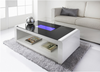 LED High Gloss Coffee Table Glass Table Top Living Room Furniture