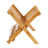 Folding Bamboo Wooden Draining Rack Dish Drainer Plate Washing Up Counter Sink