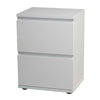 2 Drawer Wooden Bedroom Bedside Cabinet No Handle Nightstand Side Table