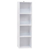 3/4 Cube Bookcase Shelving Unit Storage Book Shelf Wooden for Living Room