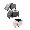 Ottoman Stool Toy Storage Box Cube Bench Pouffe Seat Stool Home Chair Footstool