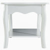 Wooden Coffee Tea Table Modern White Shelf Storage Living Room Home Furniture