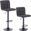 2x Bar Stools Bar Chairs Breakfast Stools for Kitchen Leather Adjustable Swivel