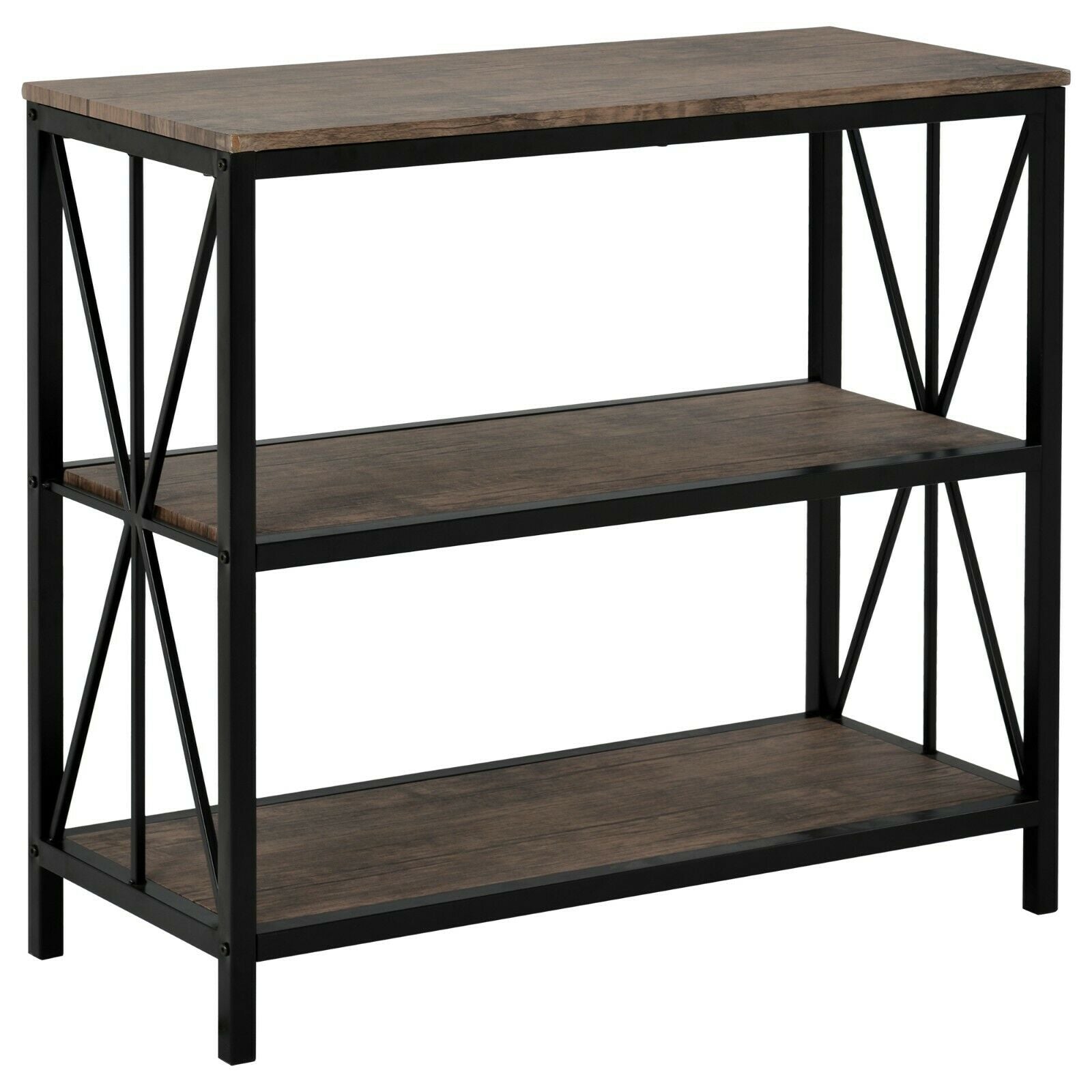 3-Tier Console Sofa Table Side/End Table Shelf Entryway Hallway Furniture UK