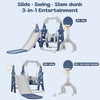 5 in1 Kids Toddler Swing Climber Slide Set Indoor Outdoor Backyard Playgroud HT