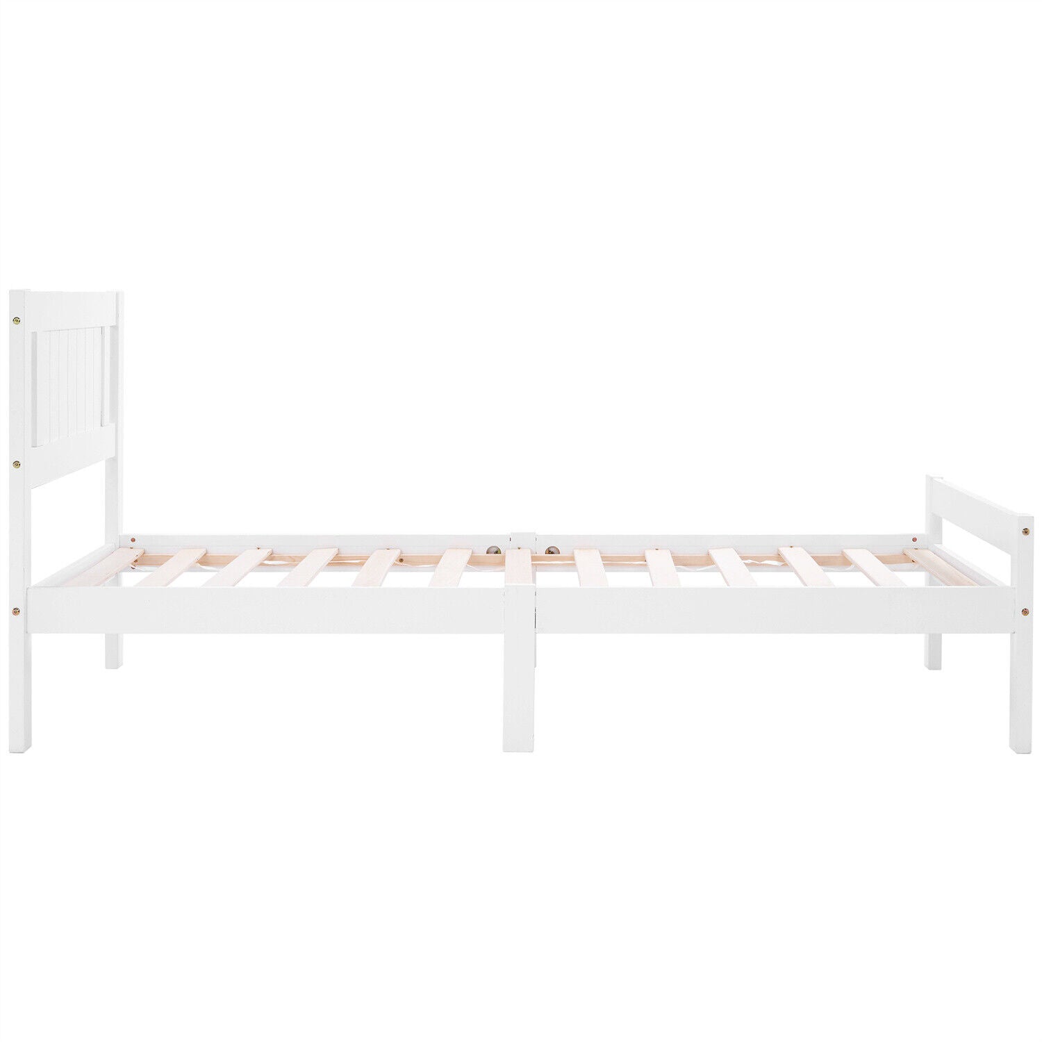 3ft Single Size Bed Pine Wood Bed Frame 90x190 cm Solid Wooden Bed Frame HT