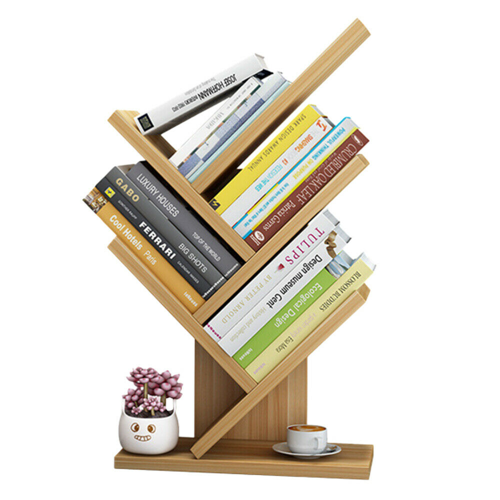 3-5 Layers Tabletop Bookcase Desktop Book Shelf Display Stand Holder Books DVD