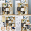3 Tier Wood Modern S-Shaped Bookcase Storage Shelf Display Unit Lounge Bookshelf