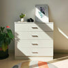 Modern White Chest of Drawer Bedside Table Cabinet 4 Drawer Bedroom Furniture