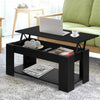 Black Wooden Coffee Table With Storage Lift Top Up Drawer Living Room Furniture
