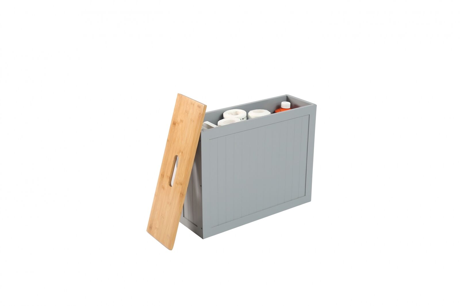 Shaker Slimline MDF Multi-purpose Bathroom Storage Unit, Grey 49.5 x 16 x 40cm