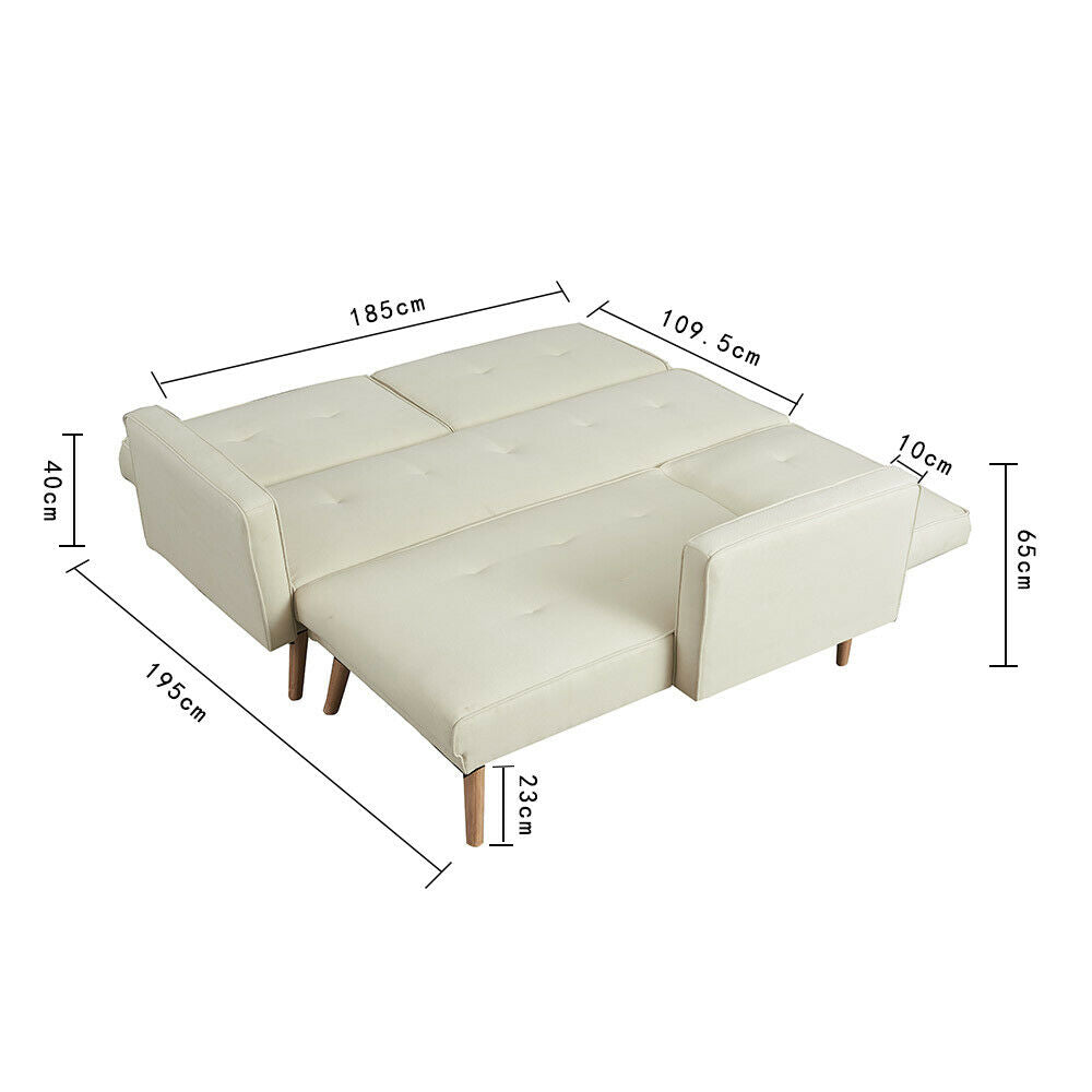 3/4 Seater L-Shape Fabric Corner Sofa Bed Lounger Recliner Chaise with Footstool