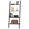 4 / 5 Tier Ladder Shelf Unit Bookcase Wall Rack Shelf Storage Shelving Bookshelf
