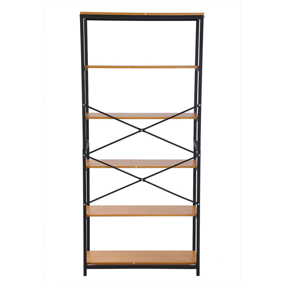 6-Tier Metal Ladder Shelf Bookshelf Storage Rack Plants Display Shelving Unit UK