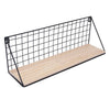 Vintage Industrial Wall Mounted Shelf Unit Metal Wire Floating Shelves Wood Rack