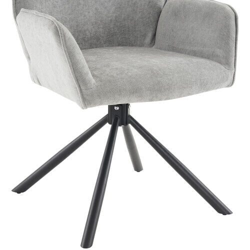 2pcs 180° Swivel Accent Chair Upholstered Armchair Dining Chairs Home Office HT