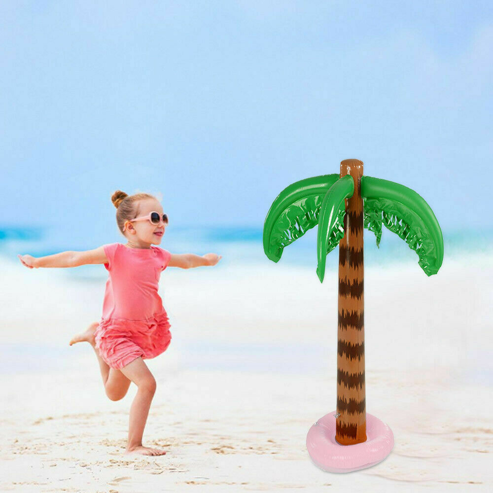 2x Inflatable Blow Up Palm Tree Hawaiian Tropical Pool Beach Party Decoration UK