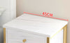 3 Drawers Bedside Table Nightstand Cabinet Bedroom Storage Home White Marble UK