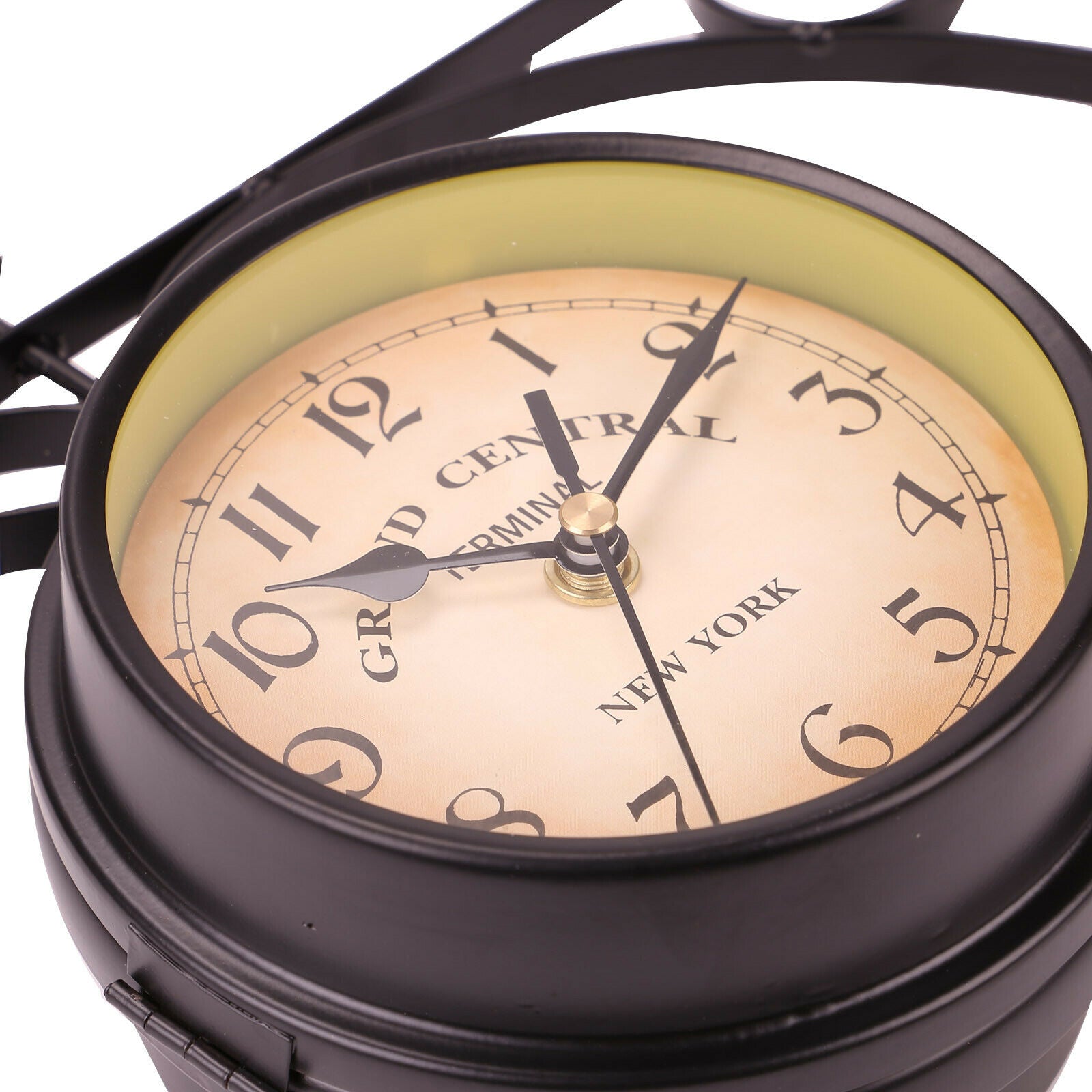 Classic Double-sided Outdoor Garden Paddington Station Wall Clock Iron Frame