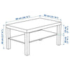 Coffee Side Table Home Office Bedroom Living Room Table 90 x 55 cm F&F