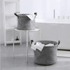 Grey Felt Storage Basket Bin with Handle Bedroom Closet Clothing Toy Storage UK