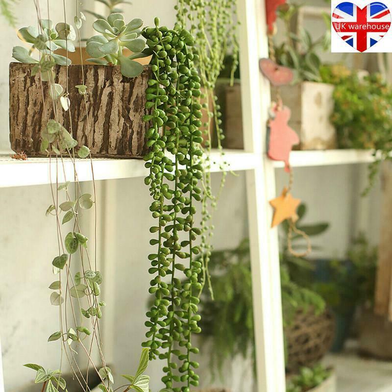 Artificial Hanging Plant Fake Vine Ivy Succulents String of Pearls Home  Decor