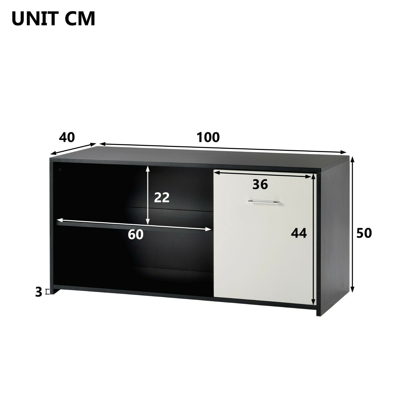 Modern Unit Wooden TV Cabinet Stand Unit Table With Shelves Cupboard Furniture