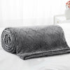 Heavy Snuggle Mink Throw Large Grey Double Bed Blanket Thick Warm Fleece Throw