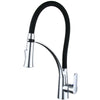 360° Rotation Swivel Kitchen Sink Mixer Taps Black Chrome Pull Out Brass Tap UK