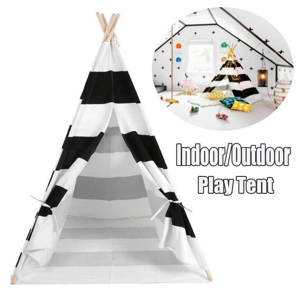 Children Kids Teepee Play Tent Playhouse Folding Indoor Outdoor 120x120x145cm