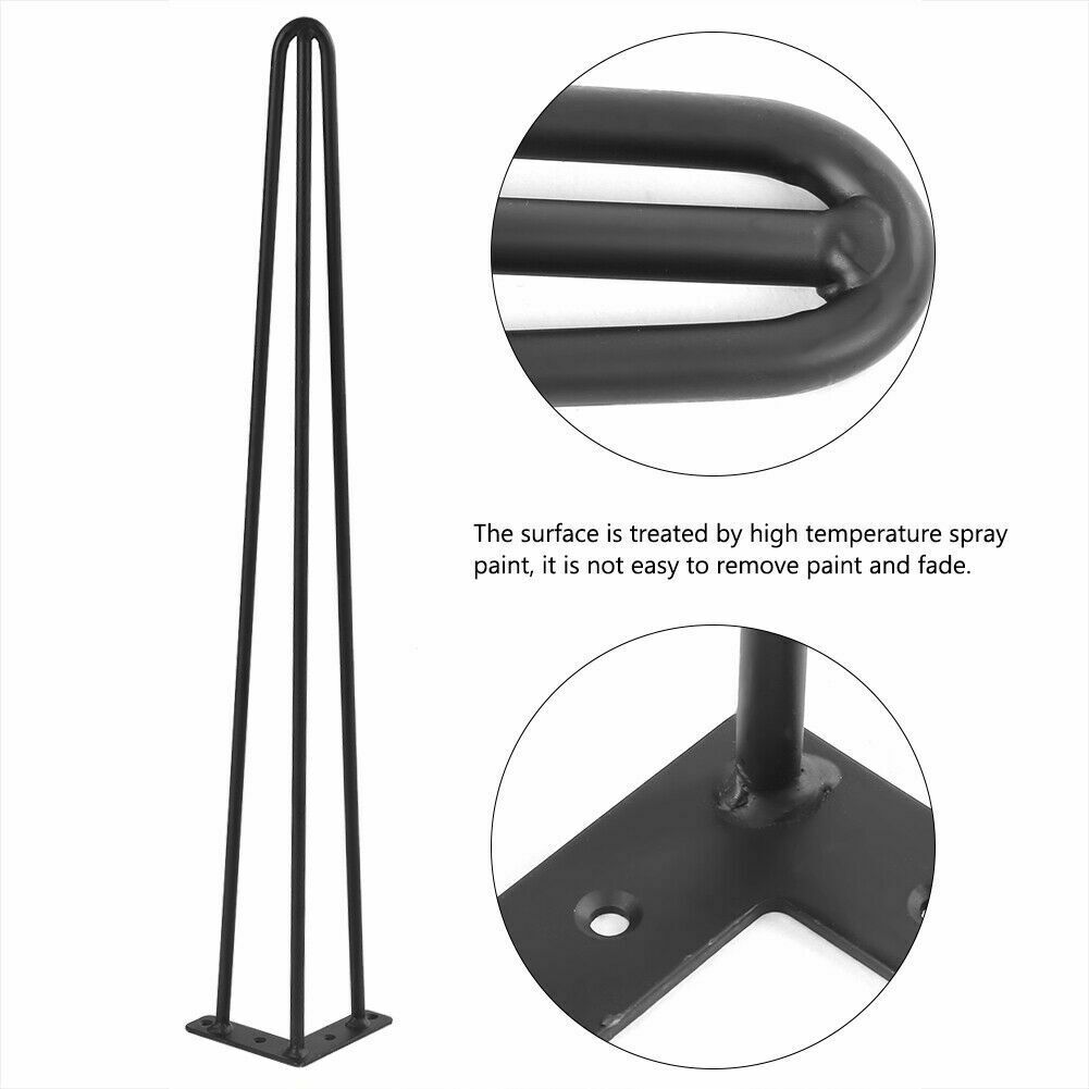 4x 28 Inch Metal Hairpin Table Legs Furniture Coffee Desk Chair Bench Leg DIY