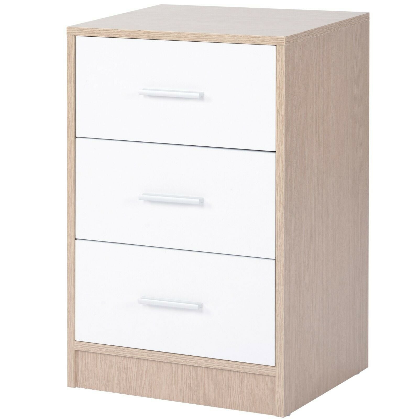 Bedside Table Storage Cabinet Chest of Drawers, 3 Drawers For Bedroom