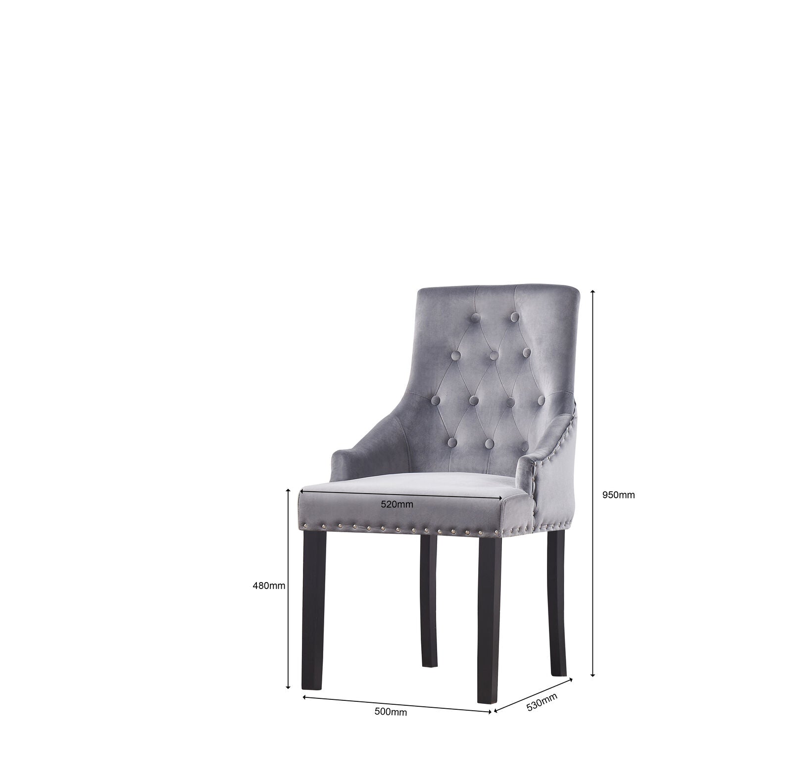 2x Velvet Dining Chairs Living Room Chairs with High Backrest Counter Chairs UK