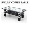 Lux Coffee Tables BlackWith Shelf Rectangle Modern Contemporary For Living Room