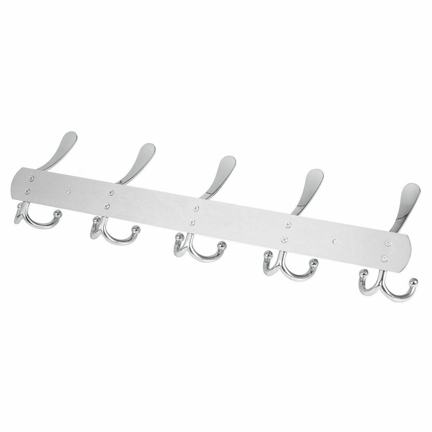 15 Hooks Coat Clothes Door Holder Rack Hook Wall Mounted Hanger Stainless Steel