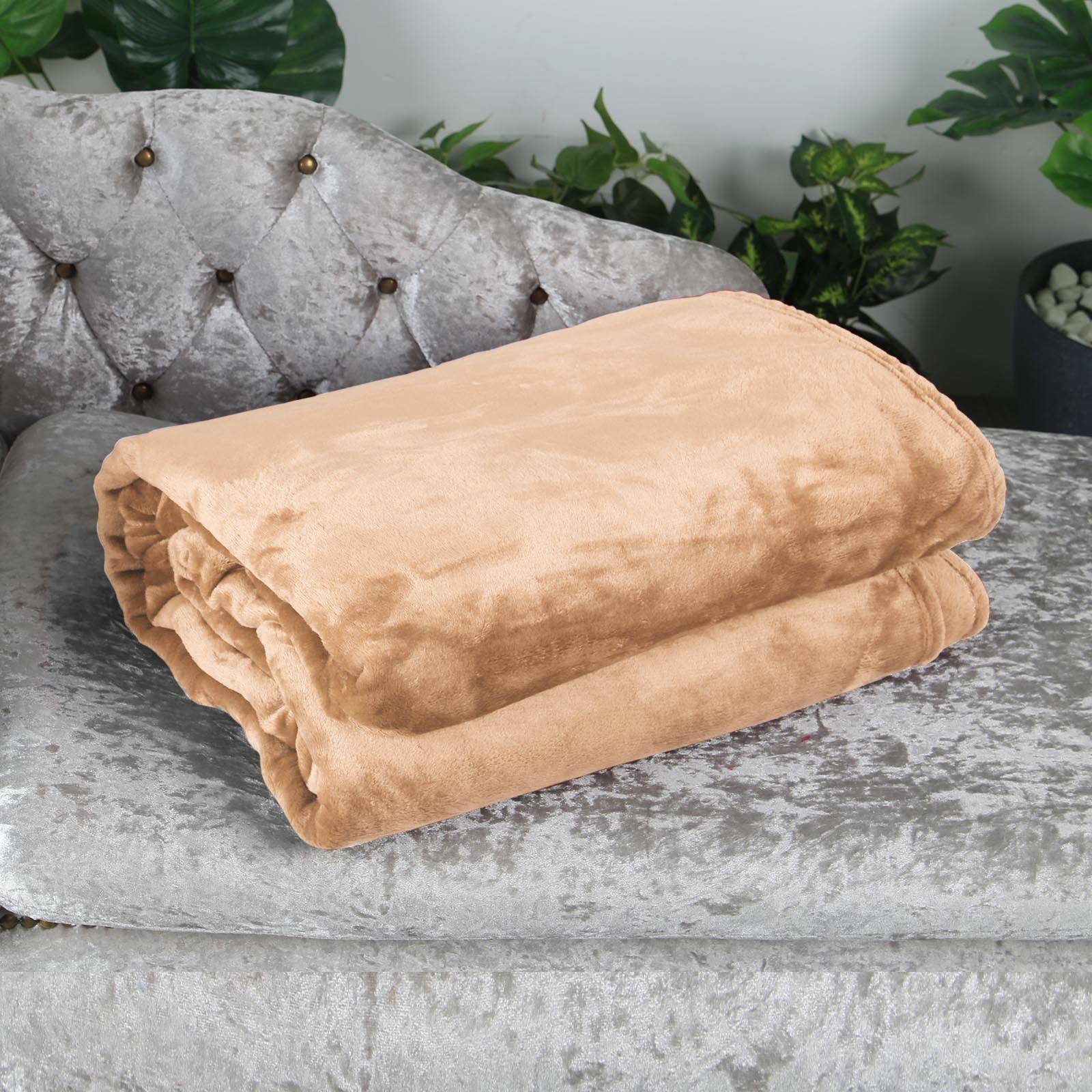 2MX2.4M King Size Warm Soft Faux Fur Fleece Throw Mink Large Sofa Bed Blanket