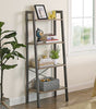 Industrial Plant Stand Vintage Bookcase Ladder Shelving Grey Display Rack Metal