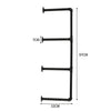 3-5.5 Tier Industrial Wall Rack Pipe Hanging Storage Display Shelving Bracket UK