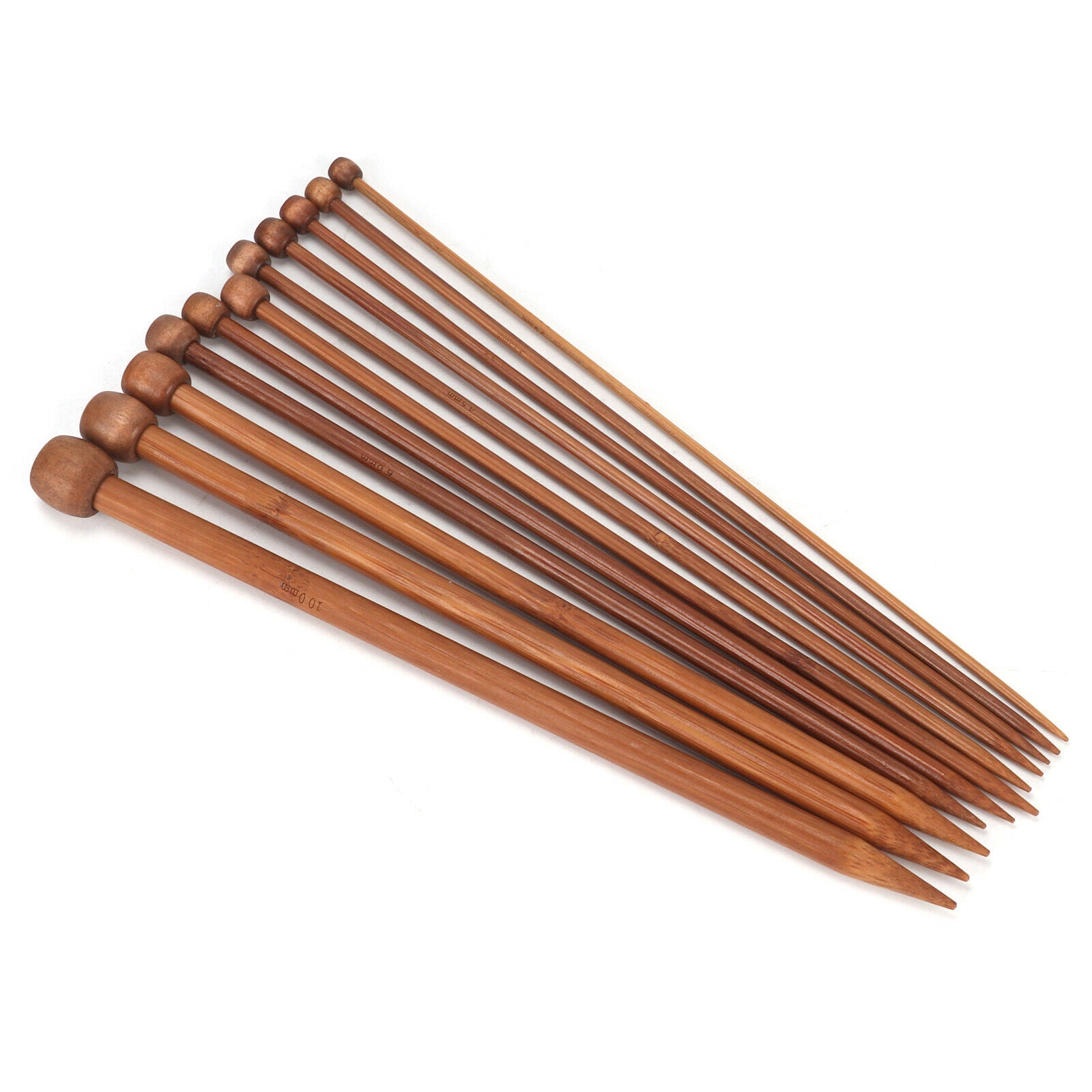 Bamboo Knitting Needles Set Carbonized Bamboo Knitting Needles Wooden Single UK