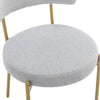 Set of 2 Dining Chairs Upholstered Accent Chairs Kitchen Leisure Chairs Grey HT