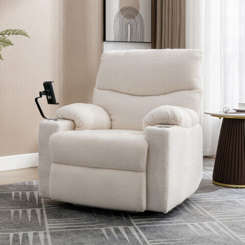 Electric Recliner Chair Sofa Chair TV Armchair Cinema Chair with 2 Cup Holder HT