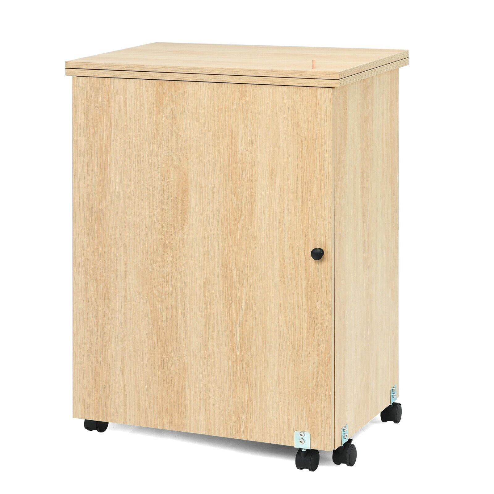 Folding Sewing Table 2 IN 1 Rolling Craft Table Home Office Desk Workstation