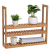 3 Tier Bamboo Bathroom Kitchen Wall Mounted Shelf Storage Rack adjustable Unit